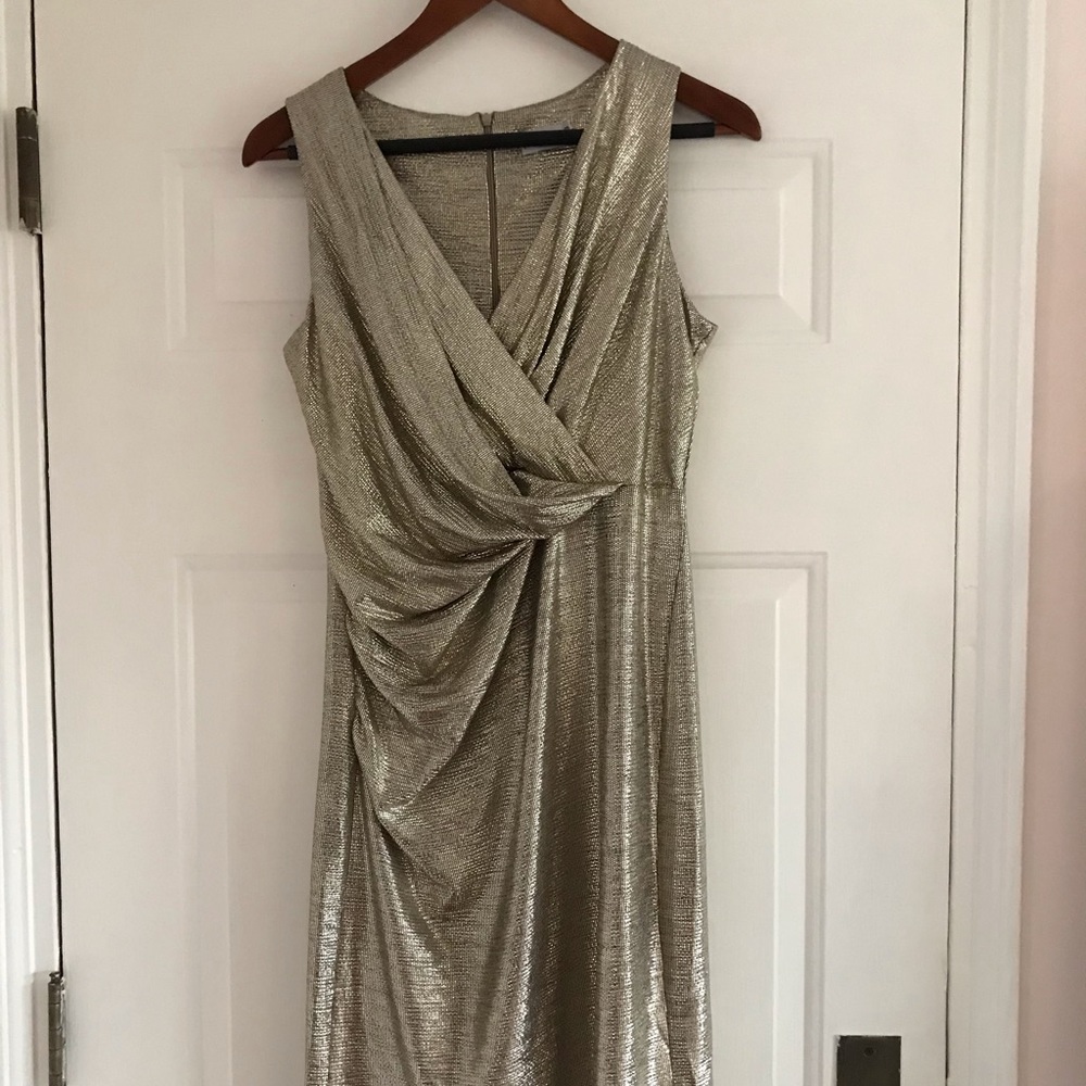 NWOT Gold Cocktail Dress - Picture 2 of 8